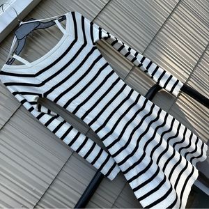 NWT Theory Ribbed Knit Striped Dress